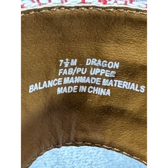 Nicole Women 7.5 M Dragon Faux Leather Slides Slip On Multi Color Toe Wrap - Picture 12 of 15